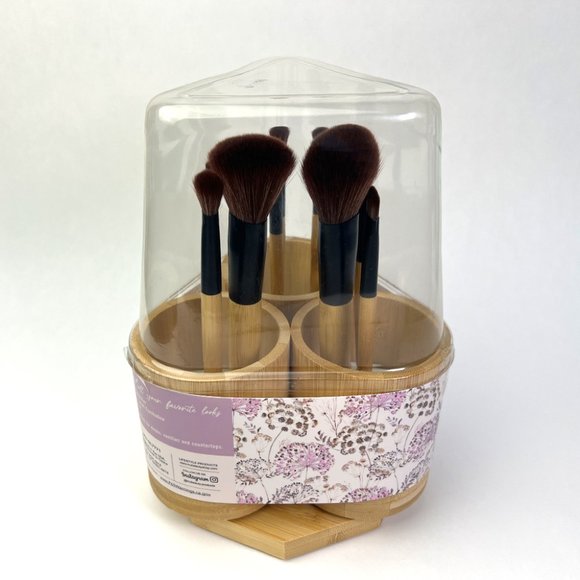 Complete Beauty Arsenal: 10-Piece Makeup Brush Set with Stylish Storage Carousel - Picture 4 of 9